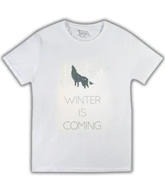 Winter is Coming - волк на белой